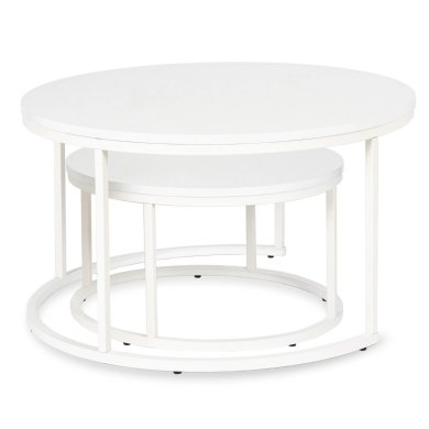 Комплект журнальних столів Mebel Elit JACK MAX 2 шт Білий ME.MAXJACK/B/B/L фото - 6