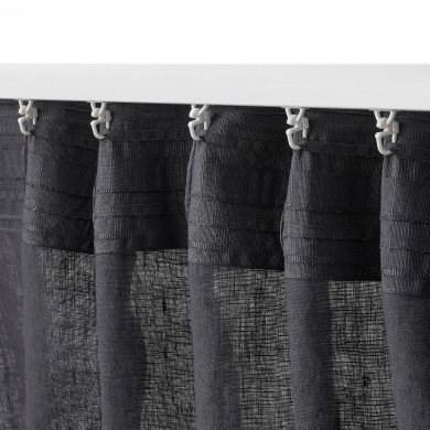IKEA Штори DYTAG 145x300 см 2 шт Темно-сірий (ИКЕА ДИТАГ) 20519143 фото - 2