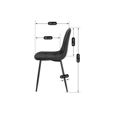 Обеденный стул Mebel Elit ARIS Черный ME.ARIS/CZ/E/K фото - 2