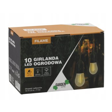 Декоративна гірлянда Garden Line 10 LED 7 м Теплий-білий SOL1243 фото - 5