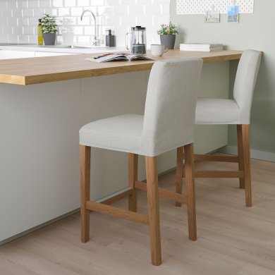 Барный стул BERGMUND Светло-серый - 3 IKEA Барный стул BERGMUND Светло-серый (ИКЕА БЕРГМУНД) 49388207 фото - 3