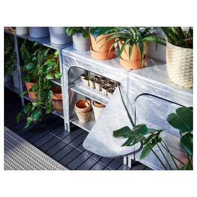 IKEA Стелаж HYLLIS Сріблястий (ИКЕА HYLLIS) 30428326 фото - 2