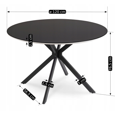 Обеденный стол Mebel Elit ALLEN Черный ME.ALLEN/CZ/CZ/SZK/S фото - 10