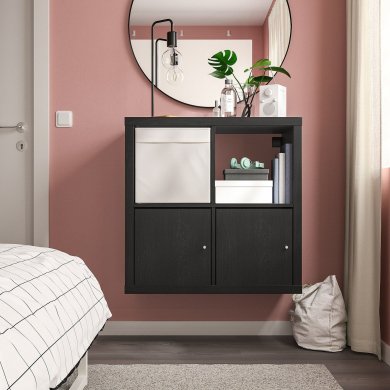 IKEA Стелаж KALLAX Чорний (ИКЕА КАЛЛАКС) 39552953 фото - 3
