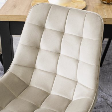 Обеденный стул Mebel Elit RICK Welur Кремовый - 9 Обеденный стул Mebel Elit RICK Welur Кремовый ME.RICK/KR/V/K фото - 9