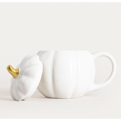 Кружка з кришкою Homla PUMPKIE 600 мл Білий 230763 фото - 2