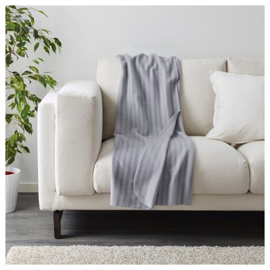 IKEA Плед VITMOSSA 120x160 см Сірий (ИКЕА ВИТМУССА) 90304889 фото - 4