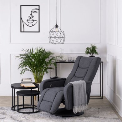 Крісло м'яке розкладне масажне з реклайнером Mebel Elit SPIKE 2 Темно-сірий ME.SPIKE2/CP/T/FW фото - 10