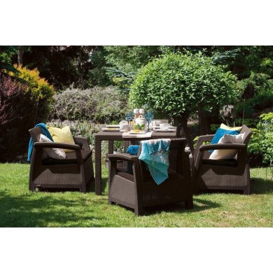 Комплект садових меблів Keter CORFU REST Коричневий 241724 фото - 6