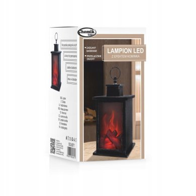 Светодиодный фонарь с эффектом камина Chomik 140x140x245 мм | Черный - 2 Светодиодный фонарь с эффектом камина Chomik 140x140x245 мм | Черный SOL6571/black фото - 2