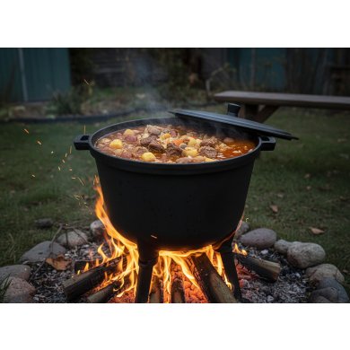 Чугунный котелок Garden Line 8 л Серый BBQ3710 фото - 6