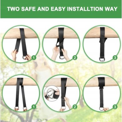 Комплект для установки гамака Garden Line 240 кг Серебристый - 2 Комплект для установки гамака Garden Line 240 кг Серебристый HAM2733 фото - 2