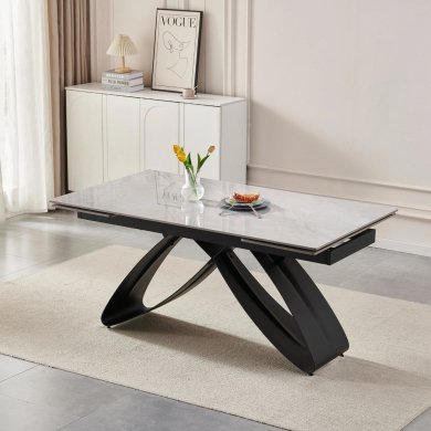 Розкладний обідній стіл Mebel Elit LUIGI Marmur Сірий - 5 Розкладний обідній стіл Mebel Elit LUIGI Marmur Сірий ME.LUIGI/P/CZ/S160-240 фото - 5