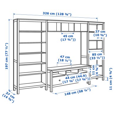 IKEA Модульна вітальня HEMNES (ИКЕА ХЕМНЭС) 79299554 фото - 4