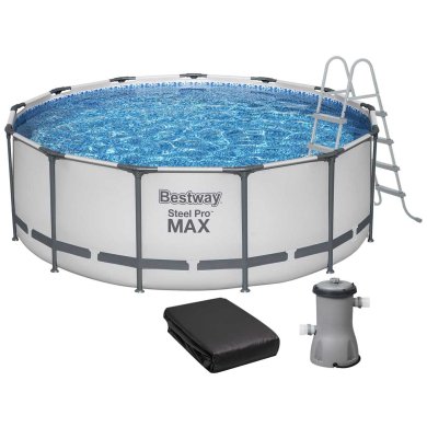 Каркасный бассейн Bestway 5618W STEEL PRO MAX 396x122 см Белый 82710666