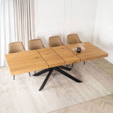 Раскладной обеденный стол Mebel Elit HAMPTON Дуб золотой ME.HAMPTON/D/CZ/S160-240 фото - 8