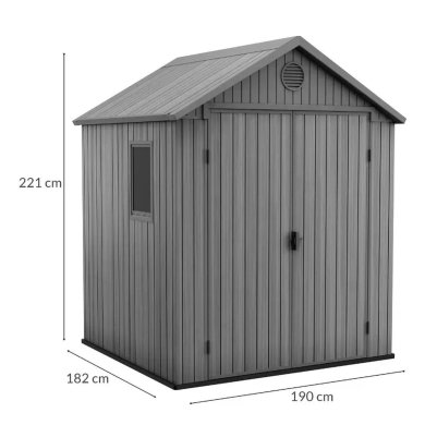 Садовый домик Keter DARWIN 190х182х221 см Серый 249359 фото - 9