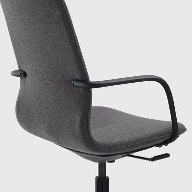 IKEA Офісне крісло LANGFJALL Темно-сірий (ИКЕА ЛАНГФЬЯЛЛ) 29178074 фото - 17