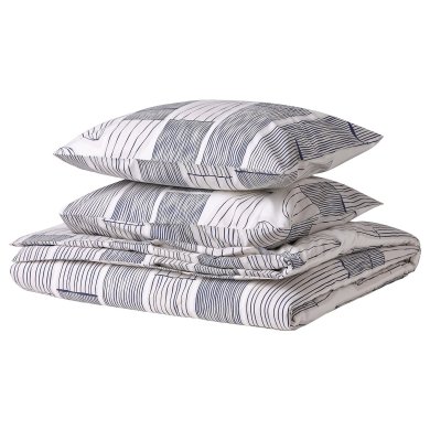 IKEA Комплект постельного белья BERGKORSORT 200х200 см Принт (ИКЕА БЕРГКОРСОРТ) 00570255