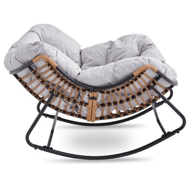 Кресло-качалка мягкое Mebel Elit ELTON Серый ME.ELTON/P/T/FW фото - 2