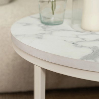 Комплект журнальних столів Mebel Elit JOE Marmur 2 шт Білий ME.JOE/BM/B/L фото - 12