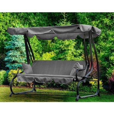 Садова гойдалка Garden Line 210х120х170 см Сірий - 4 Садова гойдалка Garden Line 210х120х170 см Сірий KRE9771 фото - 4