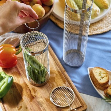 Кошик для барбекю Homla EASY GRILL 20х9 см Сріблястий - 5 Кошик для барбекю Homla EASY GRILL 20х9 см Сріблястий 230070 фото - 5