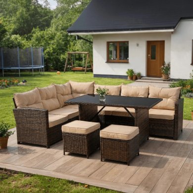 Комплект садовой мебели Mebel Elit DALLAS Коричневый ME.DALLAS/BR/RT/OGR/ZES фото - 8