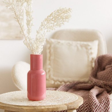 Ваза Homla BELLY 9x21 см Рожевий 228283 фото - 4