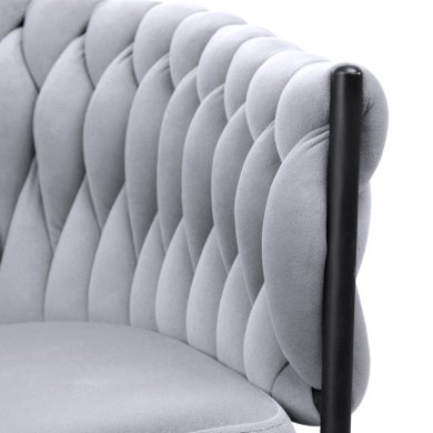 Обідній стілець Homla PRINSSI Welur Сірий 219357 фото - 4