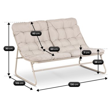 Комплект садових меблів Mebel Elit MEGARA Бежевий ME.MEGARA/P/T/ZES фото - 10