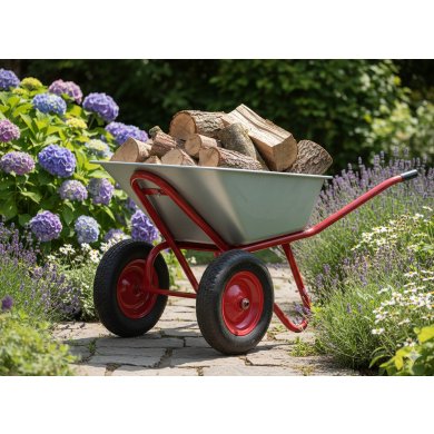 Садовая тележка Garden Line 140 л Серебристый HAT0671 фото - 9