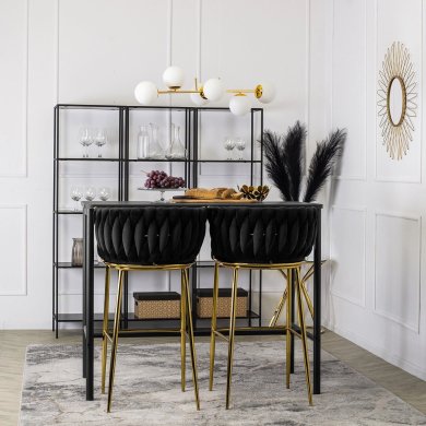 Барный стул Mebel Elit FLORES 2 Черный ME.FLORES2/CZ/ZL/V/H фото - 7