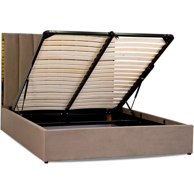 Ліжко Mebel Elit EMILIO Welur 160x200 см Бежевий - 2 Ліжко Mebel Elit EMILIO Welur 160x200 см Бежевий ME.EMILIO/160/BZ/V/LOZ фото - 2