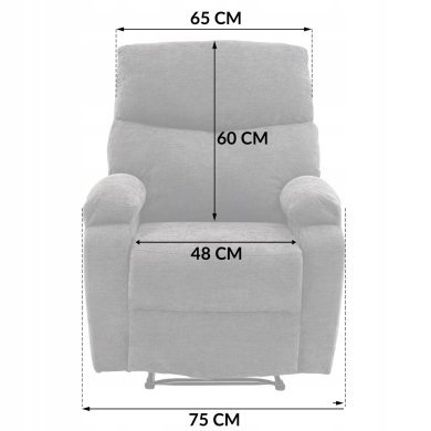 Кресло мягкое раскладное с реклайнером Kontrast ROSA Темно-серый 5.01.84854 фото - 13