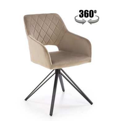 Обеденный стул поворотный Halmar K535 Бежевый V-CH-K/535-KR-BEŻOWY
