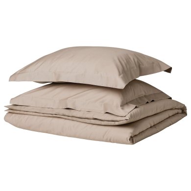 IKEA Комплект постільної білизни LUKTJASMIN 200х200 см Бежевий (ИКЕА ЛУКТЯСМИН) 80570280