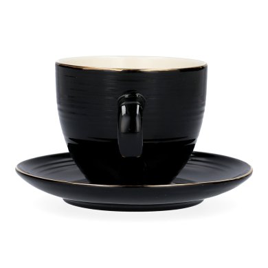 Чашка с блюдцем Homla ELLIE 230 мл | Черный 159551 фото - 4