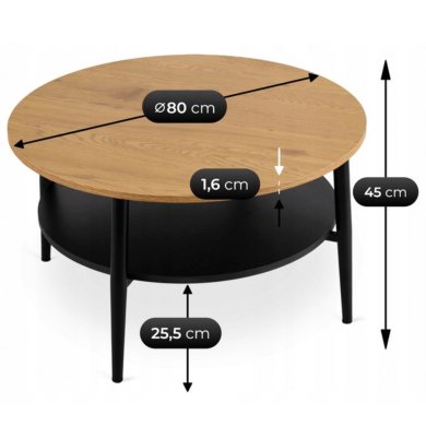 Журнальный стол Mebel Elit PAULO MAX Дуб золотой ME.PAULOMAX/D/CZ/L фото - 5