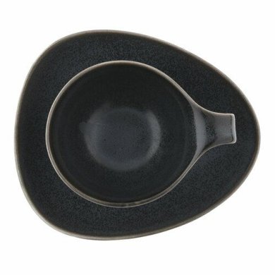 Чашка з блюдцем Duka Time 150 мл | Чорний 1218965 фото - 5