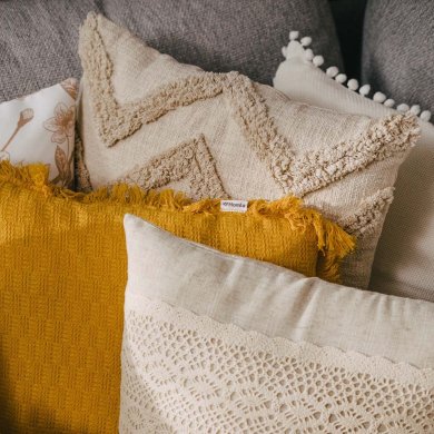 Декоративна наволочка Homla RENDA 45x45 см Бежевий 207640 фото - 11