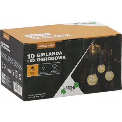 Декоративна гірлянда Garden Line 10 LED 7 м Теплий-білий - 5 Декоративна гірлянда Garden Line 10 LED 7 м Теплий-білий SOL1298 фото - 5