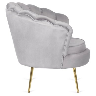 Крісло м'яке з підставкою Mebel Elit GRAND Welur Сірий ME.GRAND/P/V/FW фото - 4