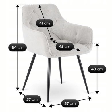 Обеденный стул Mebel Elit MODESTO Бежевый ME.MODESTO/BZ/CZ/T/K фото - 6