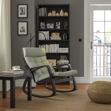 IKEA Крісло-качалка POANG Світло-зелений (ИКЕА ПОАНГ) 99501970 фото - 3