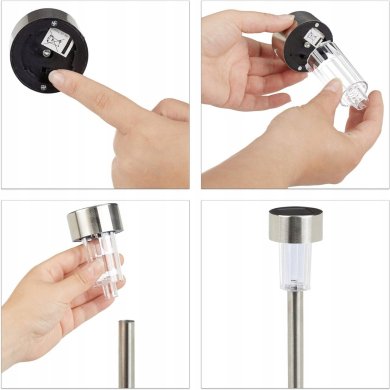 Светильник на солнечной батарее Garden Line HELSINKI Серебристый - 4 Светильник на солнечной батарее Garden Line HELSINKI Серебристый SOL0625 фото - 4