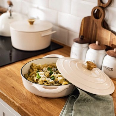 Каструля з кришкою Homla ANDREAS 2,5 л Бежевий 244317 фото - 6