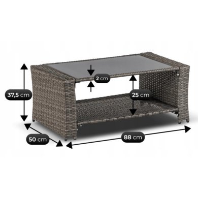 Комплект садових меблів Mebel Elit DELGADO Сірий ME.DELGADO/P/RT/OGR/ZES фото - 14