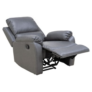 Кресло мягкое раскладное с реклайнером Signal Spencer 1 Skora Серый SPENCER1SSSZ фото - 3