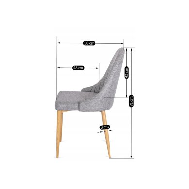 Обеденный стул Mebel Elit TORINO Серый - 12 Обеденный стул Mebel Elit TORINO Серый ME.TORINO/P/D/T/K фото - 12